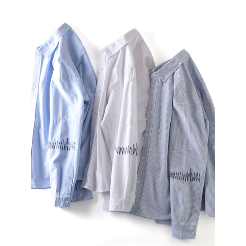 Japanisches Retro Reines Baumwoll-Oxford-Hemd Herren Langarm Herbst- und Winterstil Exportqualität Vollbaumwolle Freizeithemdjacke