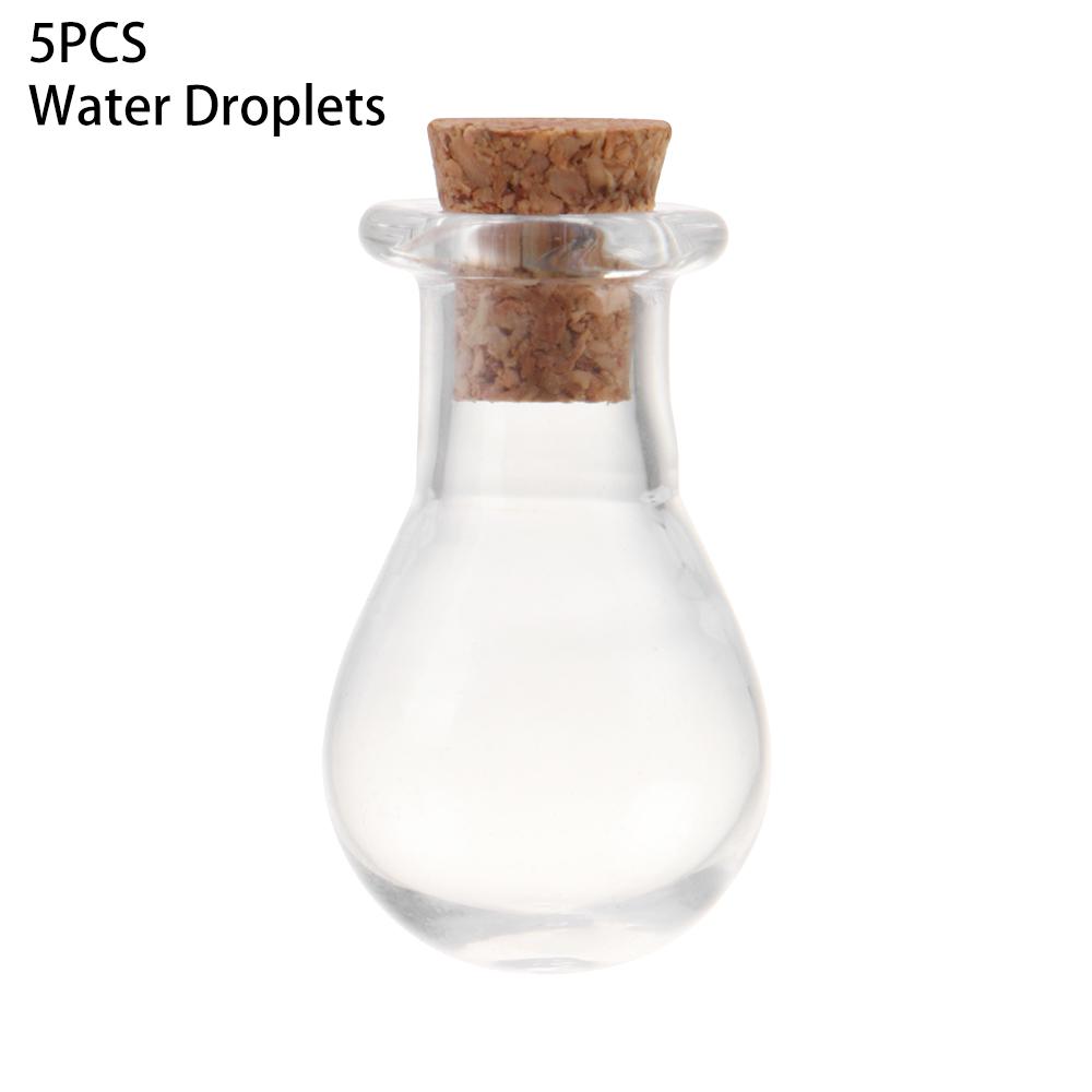 5Pcs Cork Stopper Small Empty Glass Bottle Tiny Glass Jars With Cork Decorative Wish Glass Jars Wedding Holiday Mini Containers