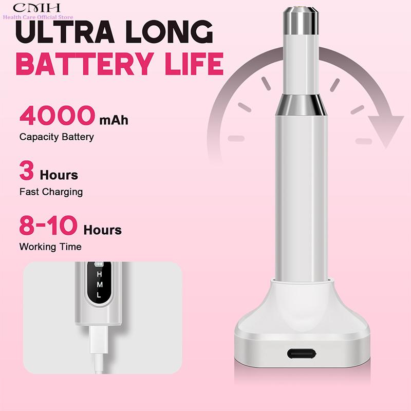 Upgraded Electric Nail Drill Cordless 12 Drill Bits 4000mAh Fast Charging Salon Grade Portable Manicure Pedicure Efficient Tool