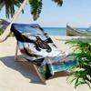Dragon Trainning Print Beach Towel, Large Soft Quick Dry Towel for Beach Camping Swimming