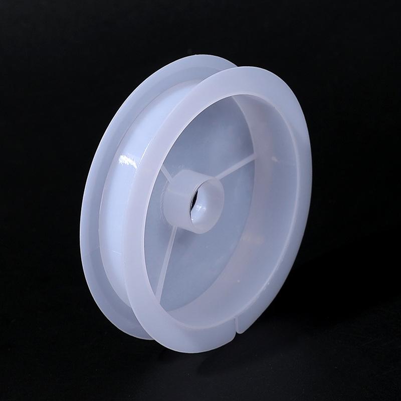 Factory White Plastic DIY Spool Reel, Flat Wheel Elastic Spool PP Plastic Spool Reel Reel