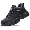 1116 New Safety Shoes Men's Anti-smashing and Anti-piercing Lightweight Labor Insurance Shoes Winter Fly-woven Work Shoes Velvet