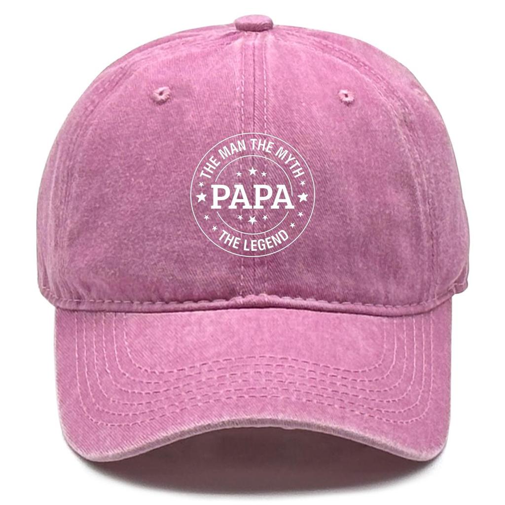 PAPA" Print Snapback Baseball Cap, Father's Day Sports Hat Fashion Cozy Distressed Fit Adjustable Baseball Cap