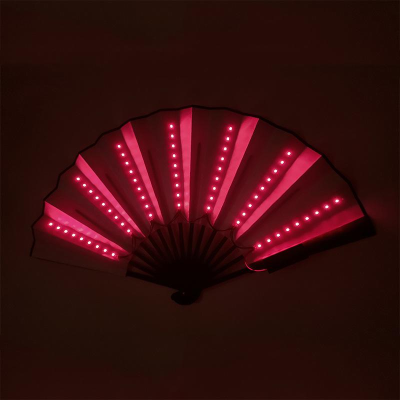 Leuchtender Faltfächer für Nachtclubs, TikTok-Influencer und Bühnenauftritte – Perfekt für Männer und Frauen