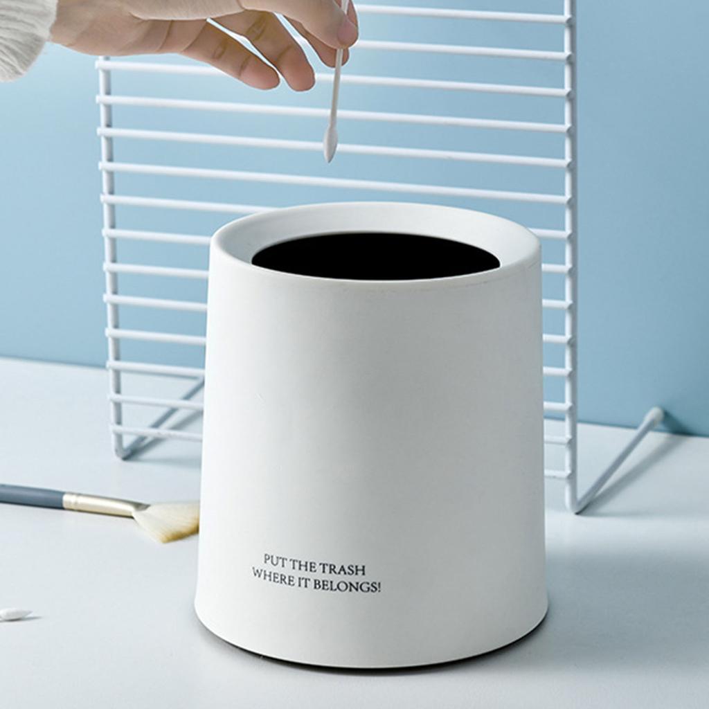 Desktop Trash Can Animal Pattern Cute Portable Waste Basket for Study 1.5L