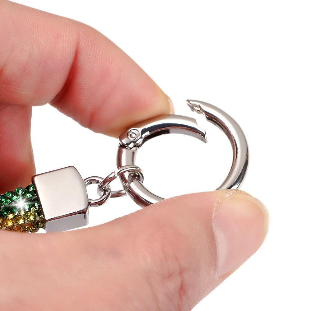 Fashion Bright Keychain Hanging Cord Crystal Anti-lost Rope Rhinestone Phone Lanyard Chain Straps