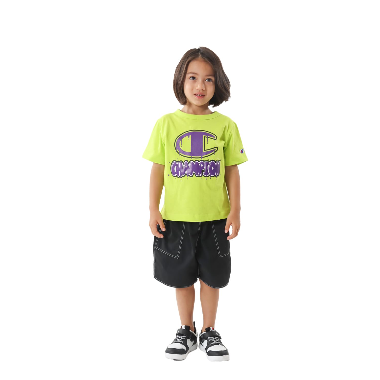 

Champion Short Sleeve Crew Neck Relax Graphic Logo Flash Kids T-Shirt, 100% Cotton, Fit, Print, Boys Casual, Yellow, CK-Z317