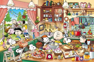 Epoch Jigsaw Puzzle Featuring PEANUTS and Country Kitchen X 75 Includes a and a Score 1000-piece Snoopy's (50 Cm), 12-616s, Glue, Spatula, Ticket.