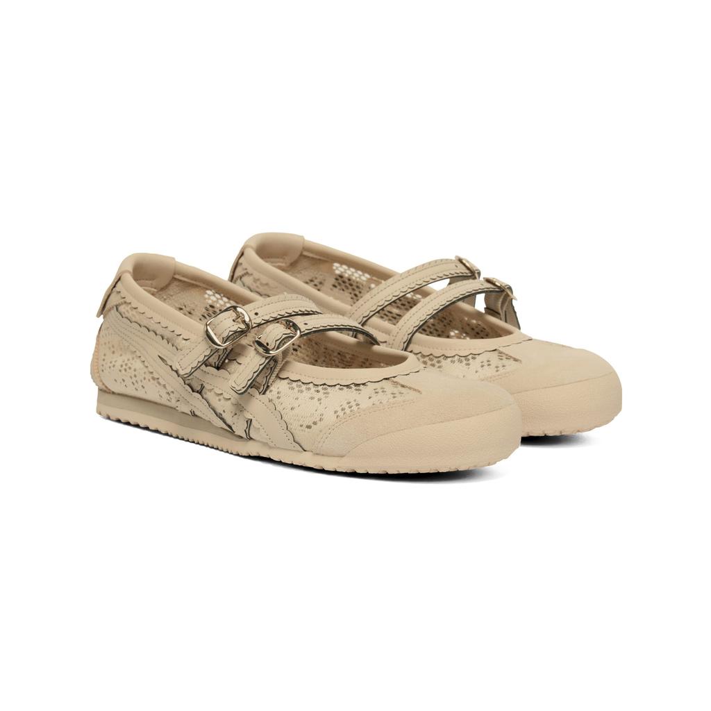 ONITSUKA TIGER MEXICO 66 TGRS Stoff Mary Jane Schuhe Damen Beige 1182A705-250