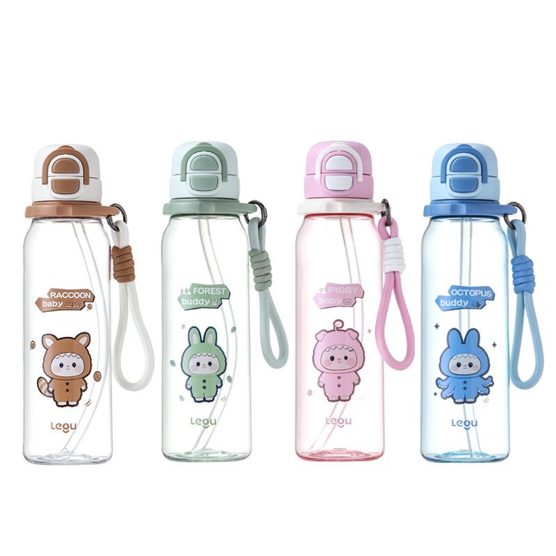 Water bottleTRITAN sports water cup cute high value student portable outdoor large capacity plastic straw cup