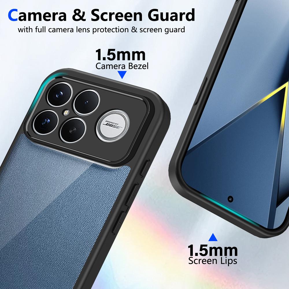 KEYSION Transparent Phone Case for Xiaomi POCO F8 Ultra Soft Silicone+PC Clear Shockproof Phone Back Cover for POCO F8 Pro