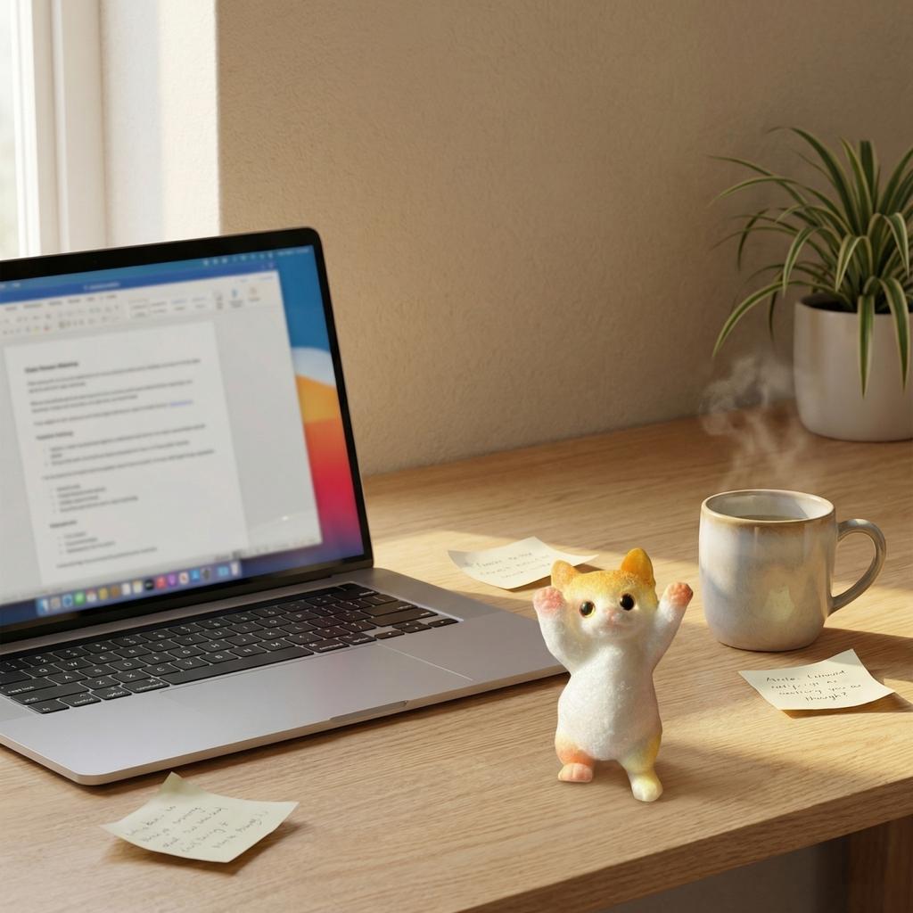Standing Cat Plush Toy Soft Stuffed Animal Figure Lifelike Kitty Ornament for Desk Home Office Decoration Gift for Kids Adults