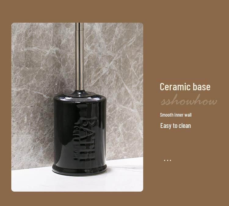Nordic Ceramic Long Handle Toilet Brush – Elegant Design for Complete Cleaning