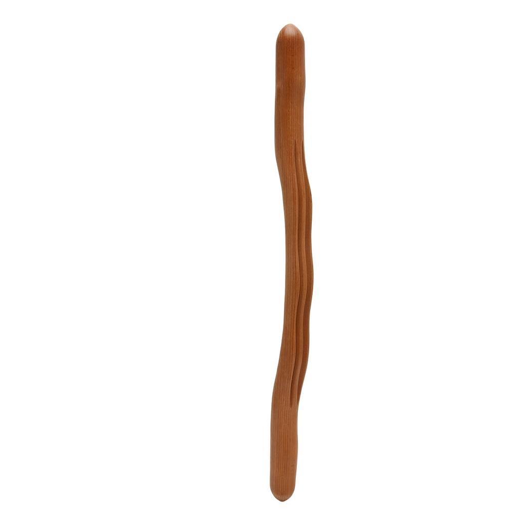 Dřevěná škrabací tyčinka 3 drážky Ergonomická protiskluzová karbonizované bukové dřevo Gua Sha tyčinka