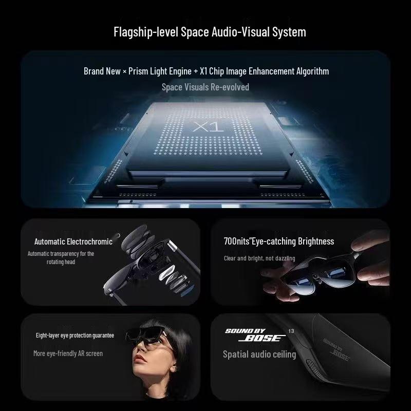 XREAL One Pro AR-Brille mit nativem 3DoF, Space Hovering und der X-Prism Optical Engine der nächsten Generation.