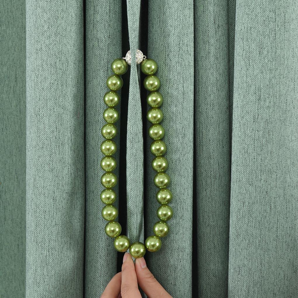 1X Magnetic Curtain Tiebacks Pearl Curtain Buckle Beaded Sparkle Hold Back Decor