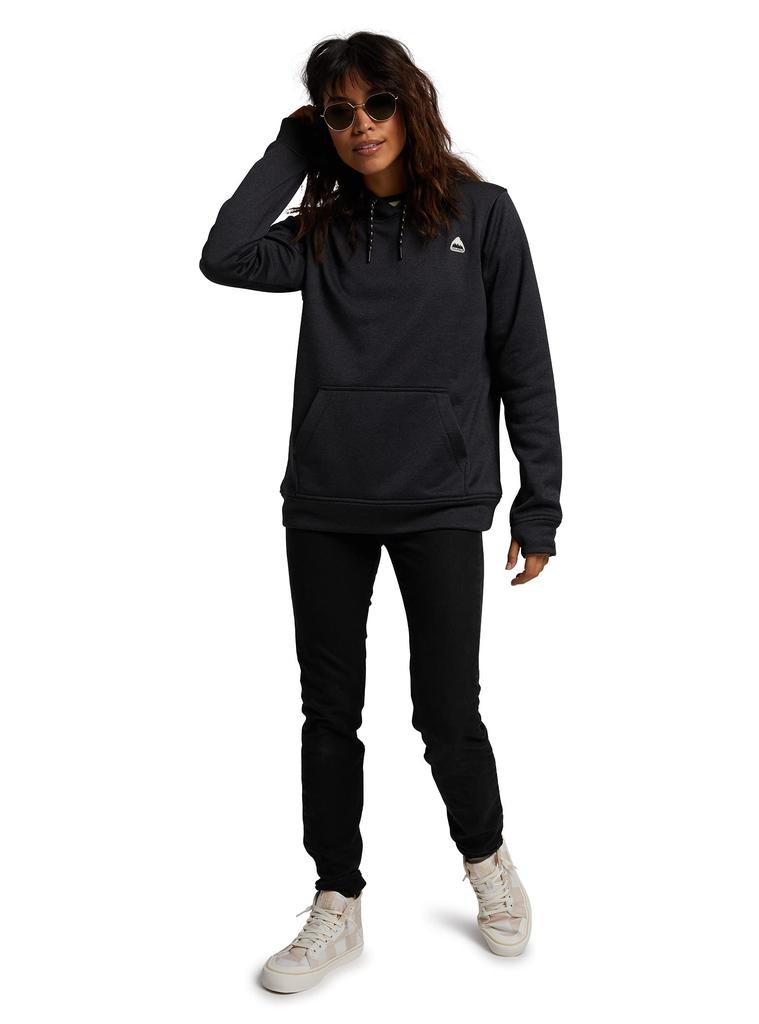 Burton Oak Pullover True Black Heather Women's Hoodie, Medium,