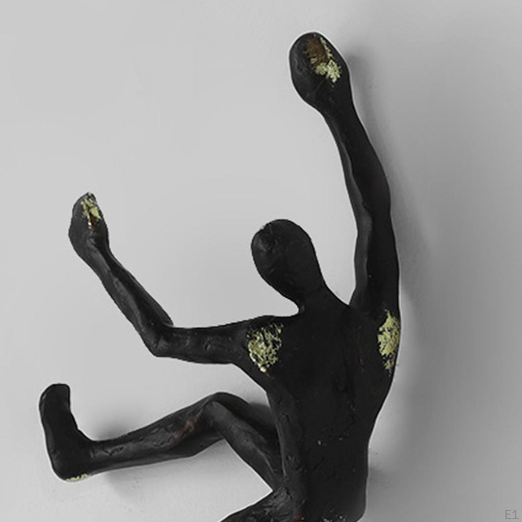 1 Adet Nordic Modern Reçine Heykel Yaratıcı Tırmanan Adam Duvar Heykelleri sanat ev Dekorasyonu için,