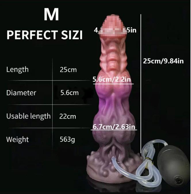 Realistic Silicone Dildo for Women, Press Spray Cum, Liquid Silicone, Anal Plug, Adult Sex Toy