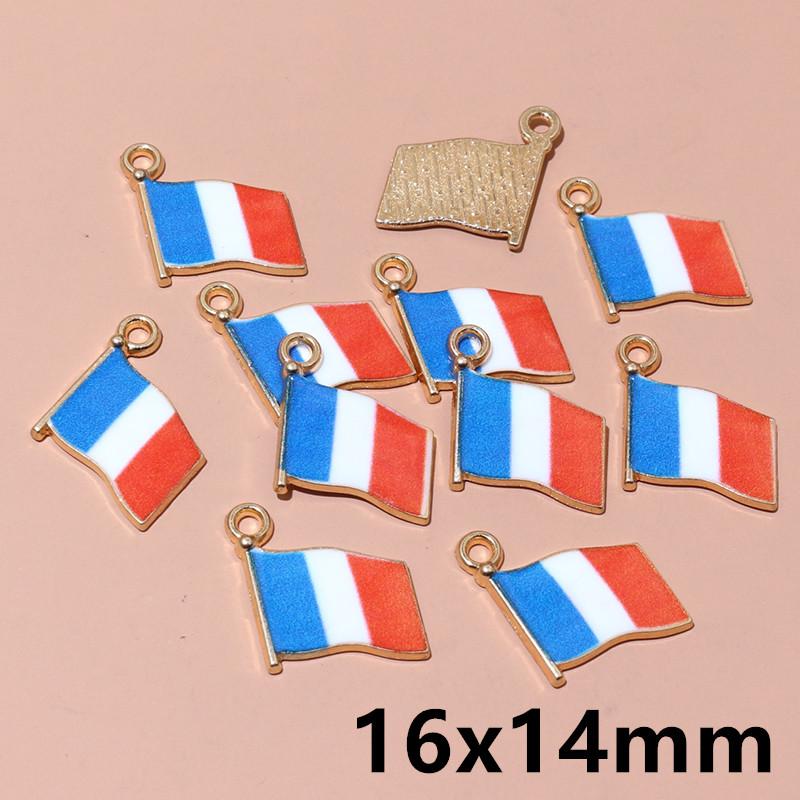 20pcs Enamel Football National Flags of Various Countries Charms Pendant DIY Jewelry Making Accessories for Necklace Earrings