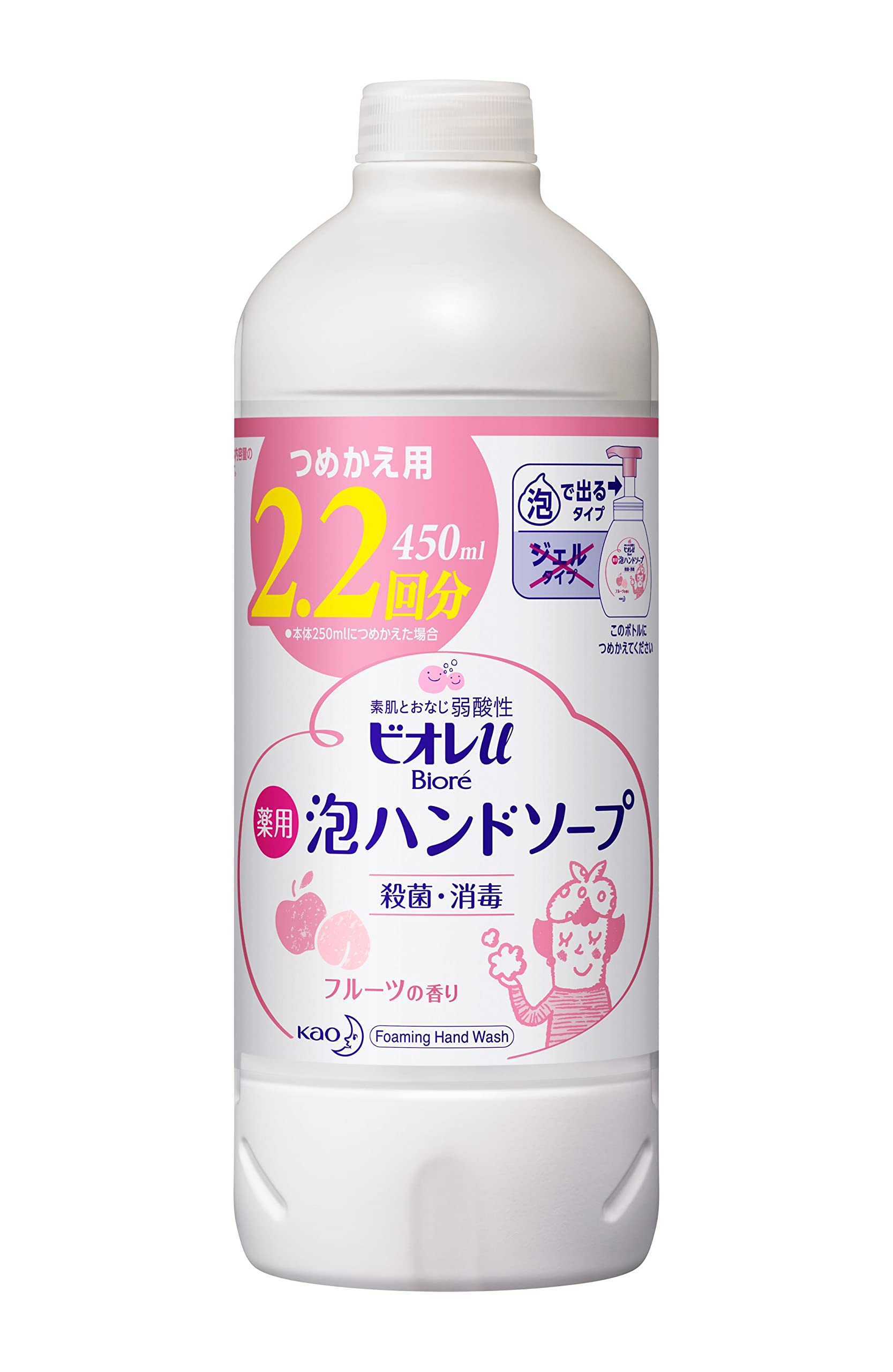 

Biore U Foam Hand Soap Fruit Refill 450ml