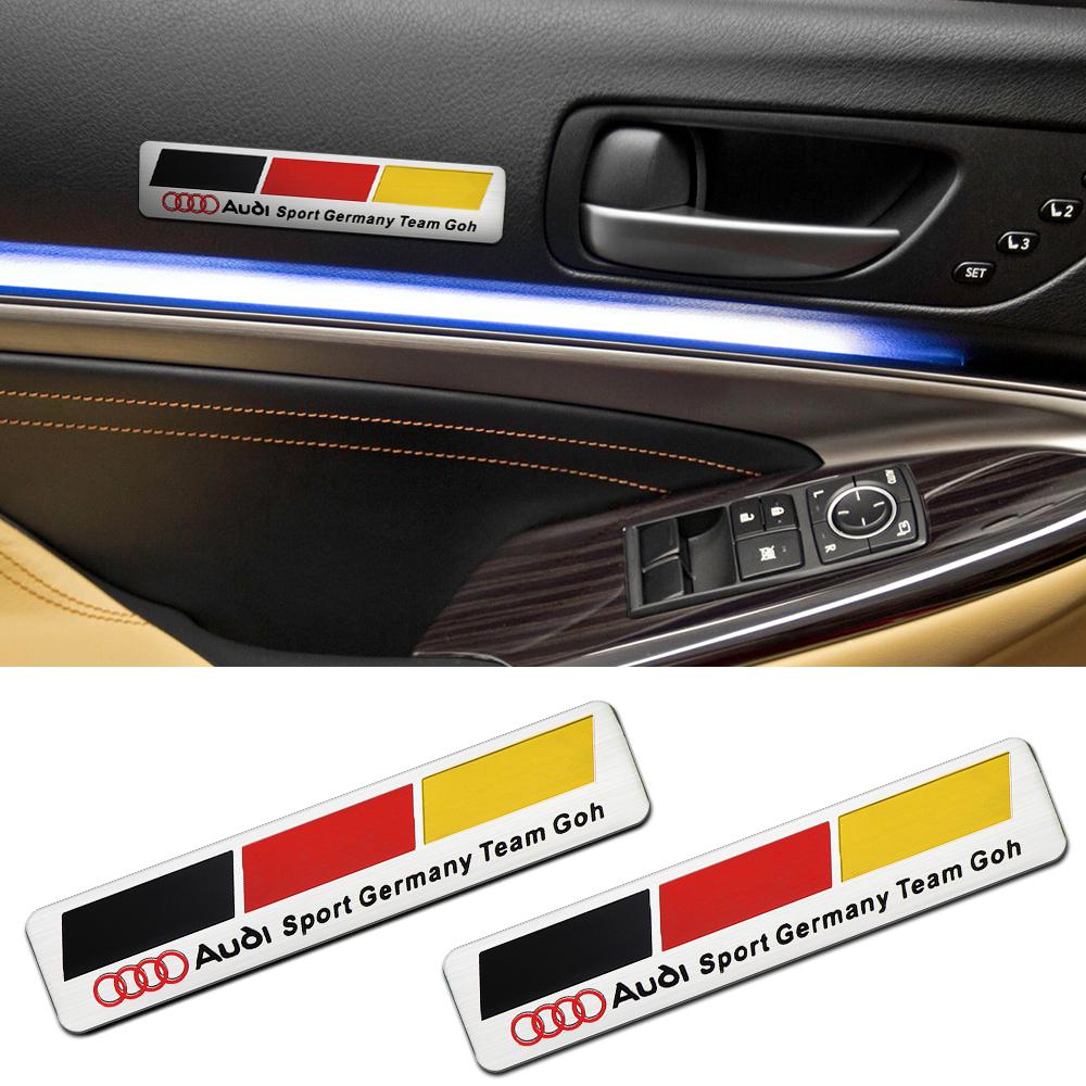 3D Aluminum Car Body Emblem Sticker Trunk Badge Decoration Decals For  gwjd8 Sport Sline A1 A3 A4 B8 8P A5 A6 Q3 Q5 Q7 Accessories