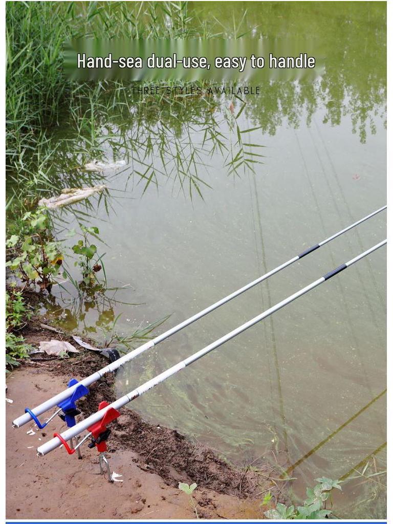 Universal Dual-Use Fishing Rod Holder Stand for Ground and Sea