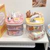 Simple And Large Desktop Storage Transparent Pen Holder Cartoon Square Pen Holder Student Stationery Storage Box