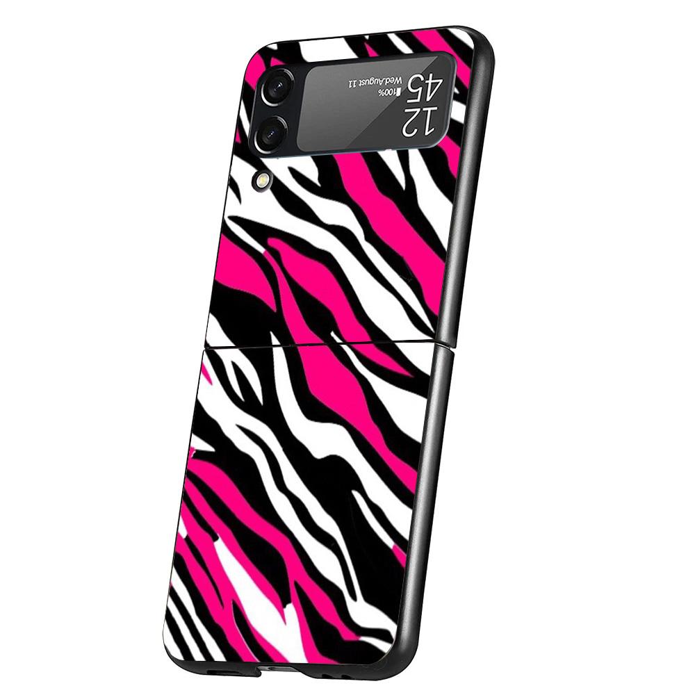 

Zebra Stripe Black White Case Phone Cover for Samsung Galaxy Z Flip 7 6 5 4 3 5G ZFlip7 ZFlip6 ZFlip5 ZFlip4 ZFlip3 Black Fundas Samsung Z Flip 6