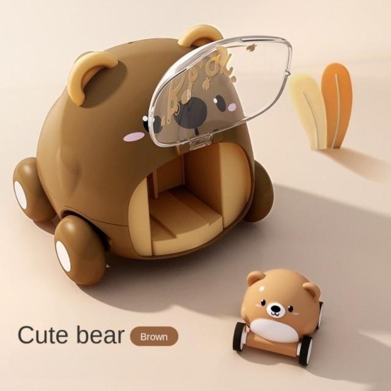 

1 шт. Монтессори детская игрушка машинки для 1-летнего малыша подарок на день рождения игрушки мультяшная машинка для младенцев мальчиков интерактивная игрушка для детей