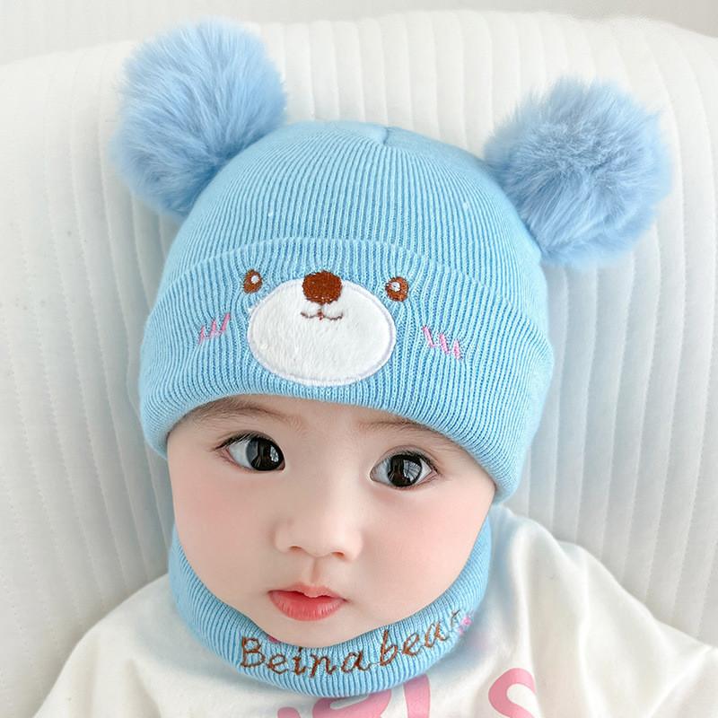 Cute And Cozy Baby Winter Hat Knitted With Warm Wool For 3-6 Months Infant Boys Girls