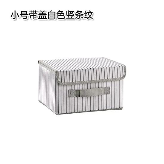 Large Cube Non-Woven Folding Storage Box - Lid Included, Organizer for Toys In Bedroom, Closet & Nursery