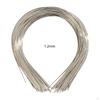 50 Bulk Pack 1.2 Mm Thin Width White Plain Dur Metal Bands Men Wire Bangs of Lukered Hair