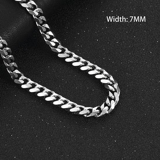 Klobige Edelstahlkette für Herren Gliederkette Panzerkette Miami Cuban Kette Damen Choker Punk Rock Junge Metall Hals Schmuck Accessoire Geschenk