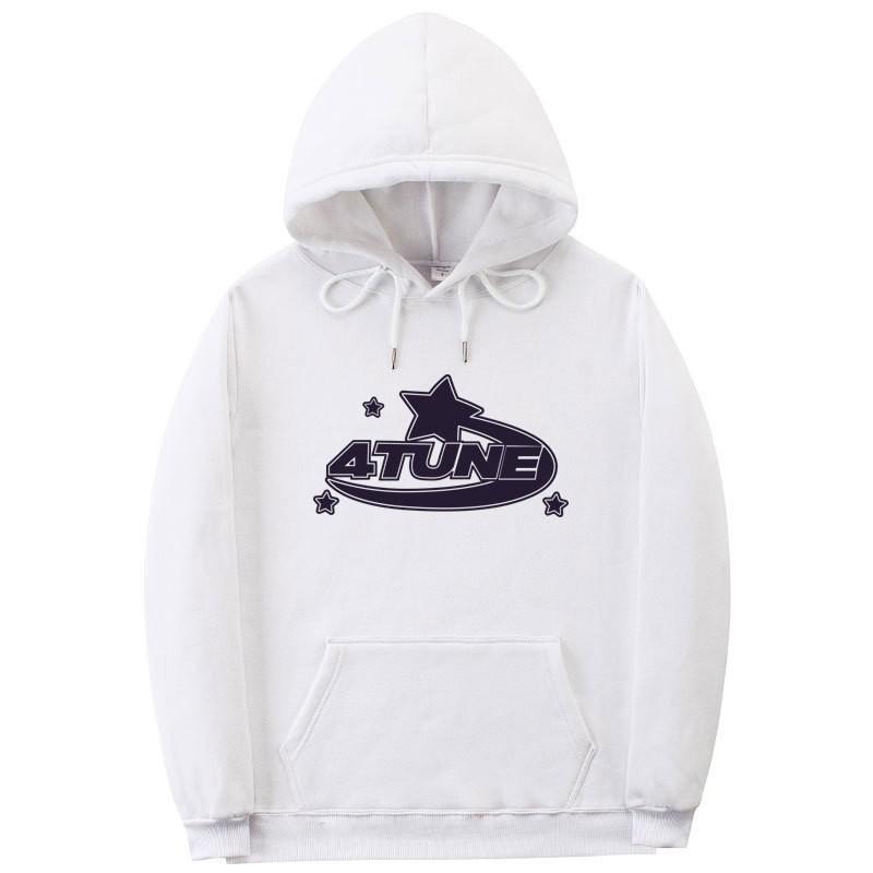 Unisex Gothic Hoodie Streetwear Oversized Pullover Sweatshirt Met Geribbelde Zoom Mannen Vrouwen Herfst