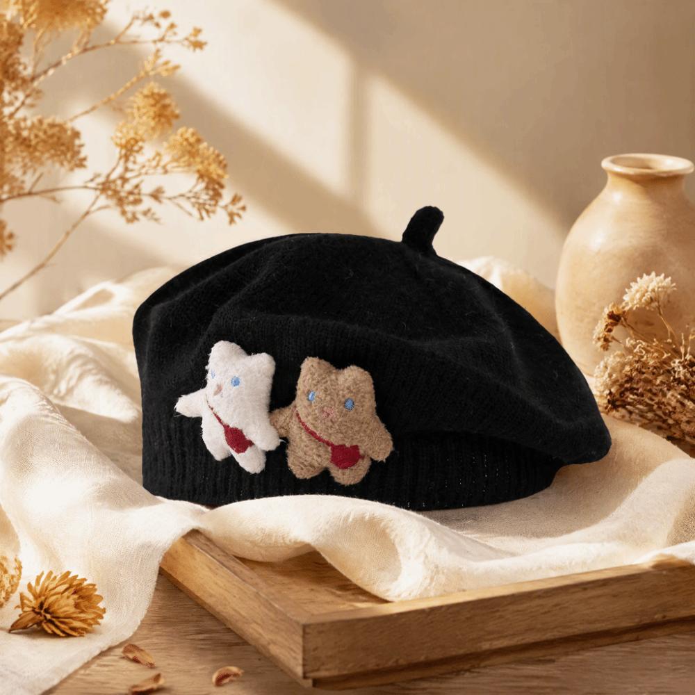 Cartoon Kids Beret Soft Boys Hat Cute Baby Hat Autumn Winter