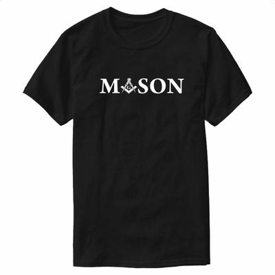Mason Kare Pusula Sembolü Mason Tişört %100 Pamuk O Yaka Yazlık Kısa Kollu Günlük Erkek Tişört Beden S3XL