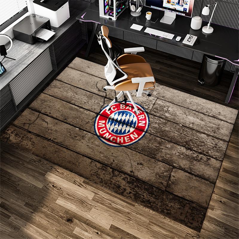1Pc Football Team Cartoon Print Carpet High Quality Comfortable for All Seasons, Home Decor
