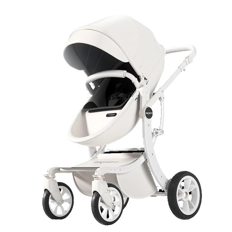 Starbaoqi Spine-Support Eggshell Baby Stroller: Foldable, Two-Way, High-View, Sit-Lie Design