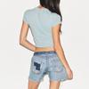 SKIMS Worn In Jersey T-Shirt Simple Casual Solid Color Round Neck Knit Short Sleeve Women Tops TP-TSH-5531W-DNM