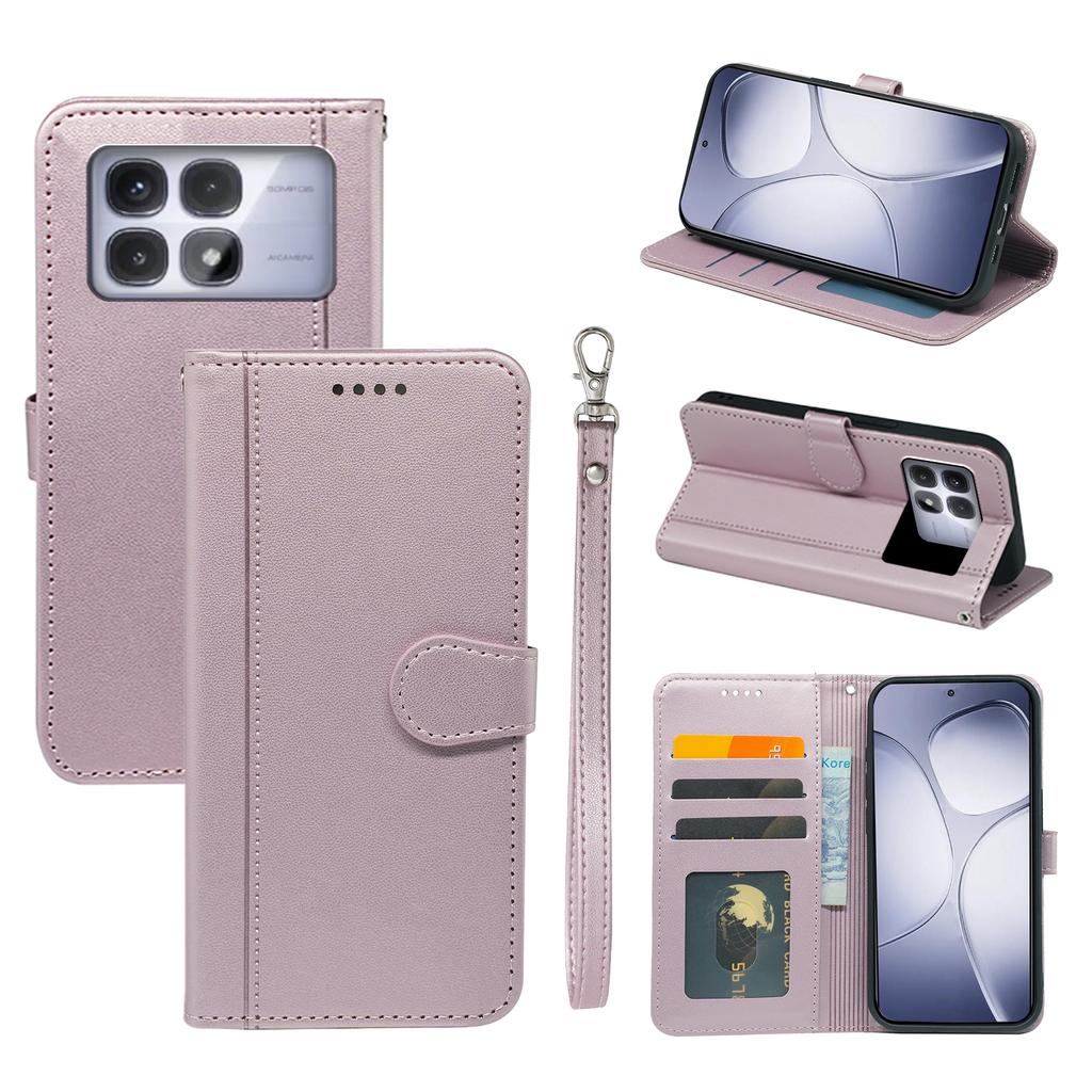 For Xiaomi Redmi K70 Ultra Wallet Case Magnetic Snap Leather Phone Cover with Strap
