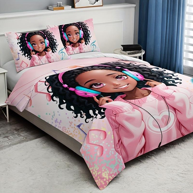 Princess Duvet Cover Set Comforter Bedding 3D Children'S Bedding Set 3-Piece 1 Quilt Cover King Size