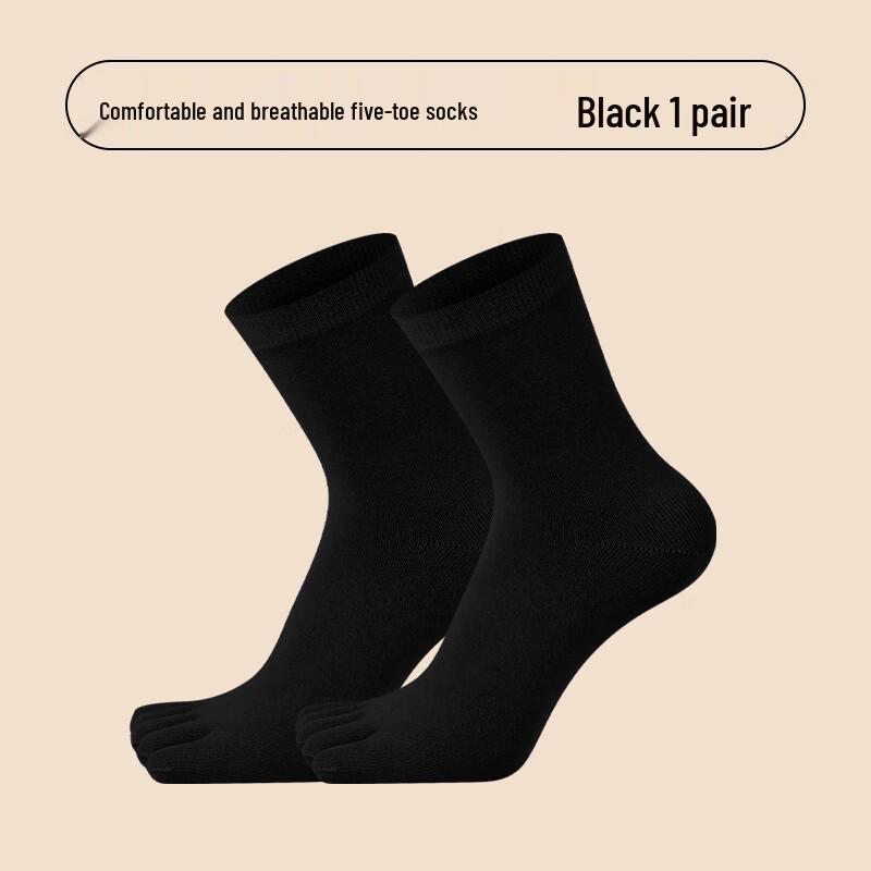 LangSha Women s Summer Thin Anti-Odor Five-Toe Cotton Socks