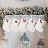 Christmas Stockings Letter Santa Sock Gift Kids Candy Bag Pocket Christmas Tree Hanging Ornament New Year Decoration