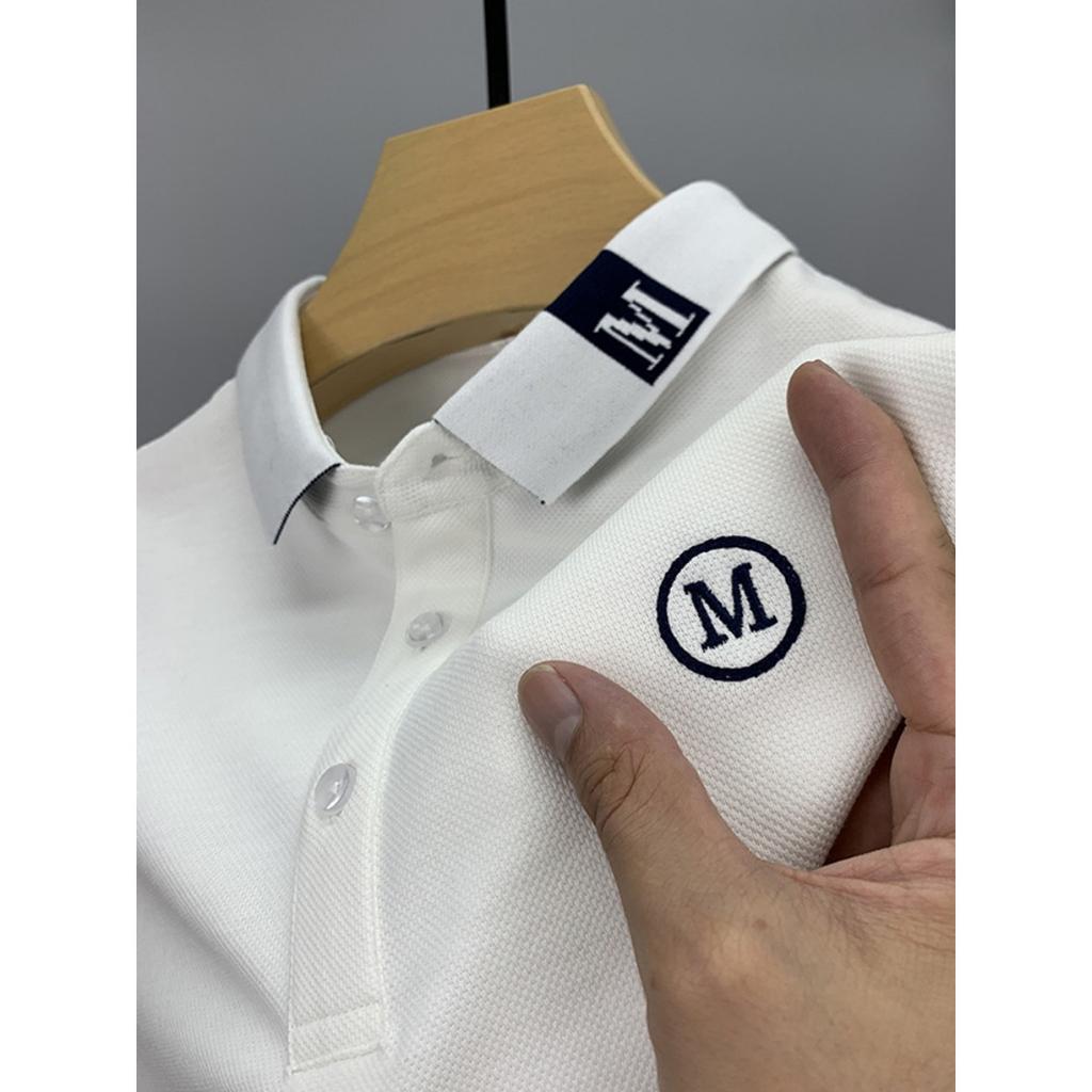 Men's Casual Shirt - Short Sleeved Summer Top, Ribbed Collar and Cuffs Design, Breathable Elastic Fabric, Regular Fit