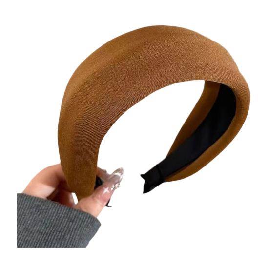 Women Headband Non-woven Fabric Wide-brimmed Headband Washing Face Makeup Small Face коричневый