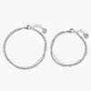 Jbans Classic Point Layered Slim Double Chain Bracelet (C2503Ac1321_Sv)