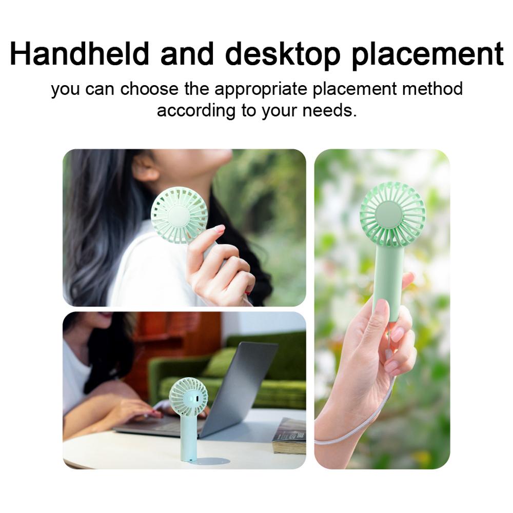 Portable Handheld Fan Small Cooling Fan Outdoor USB Rechargeable Cooler Cordless Fan Summer Camping