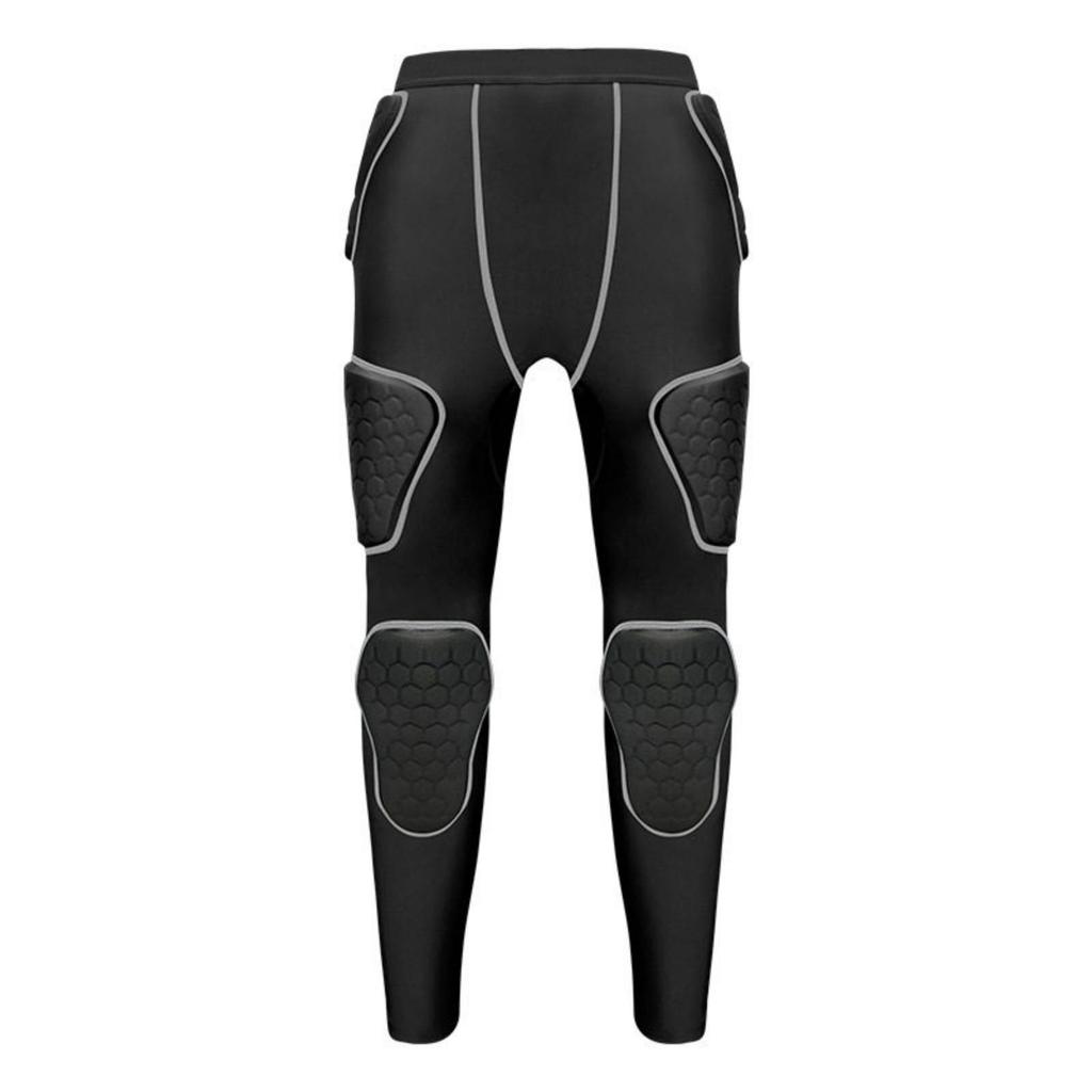 Pantaloni a Compressione Imbottiti Assorbiurto Allenamento Portiere