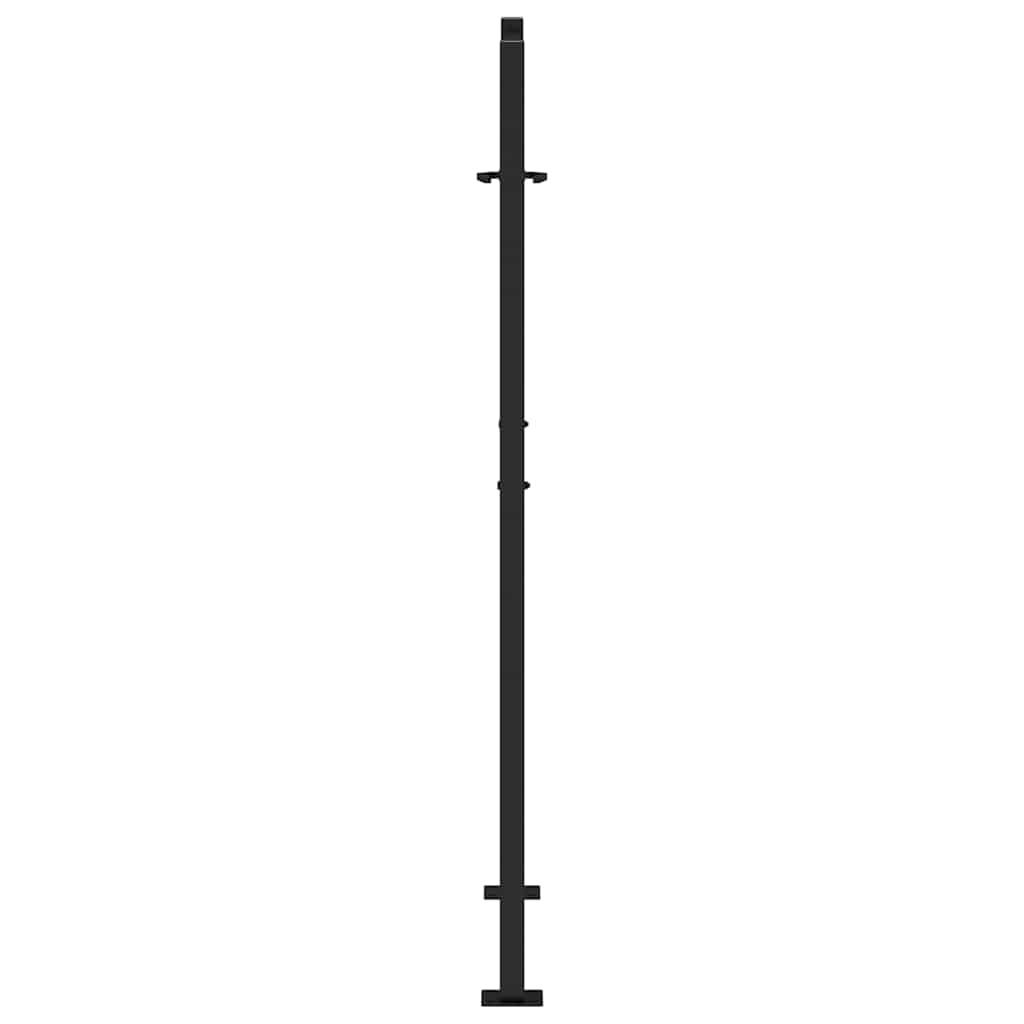 Black Garden Gate 105X155 Cm Lightweight Steel Construction